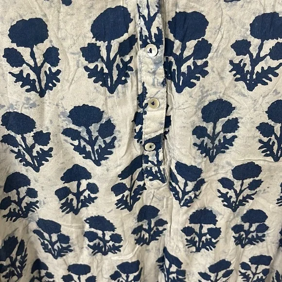 A beautiful indigo full sleeved shirt kurta - Picture 4 of 6